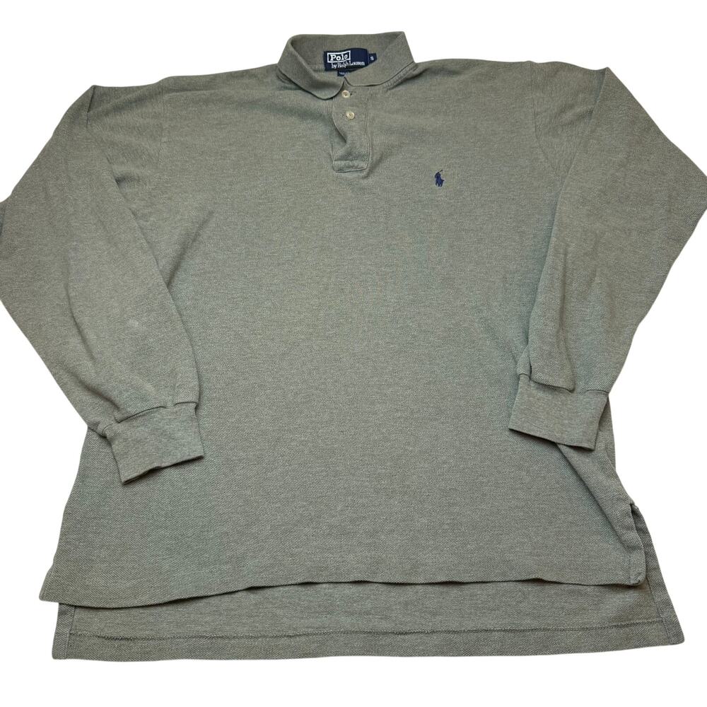 Vintage Polo Ralph Lauren Long Sleeve Polo Shirt Green Size S